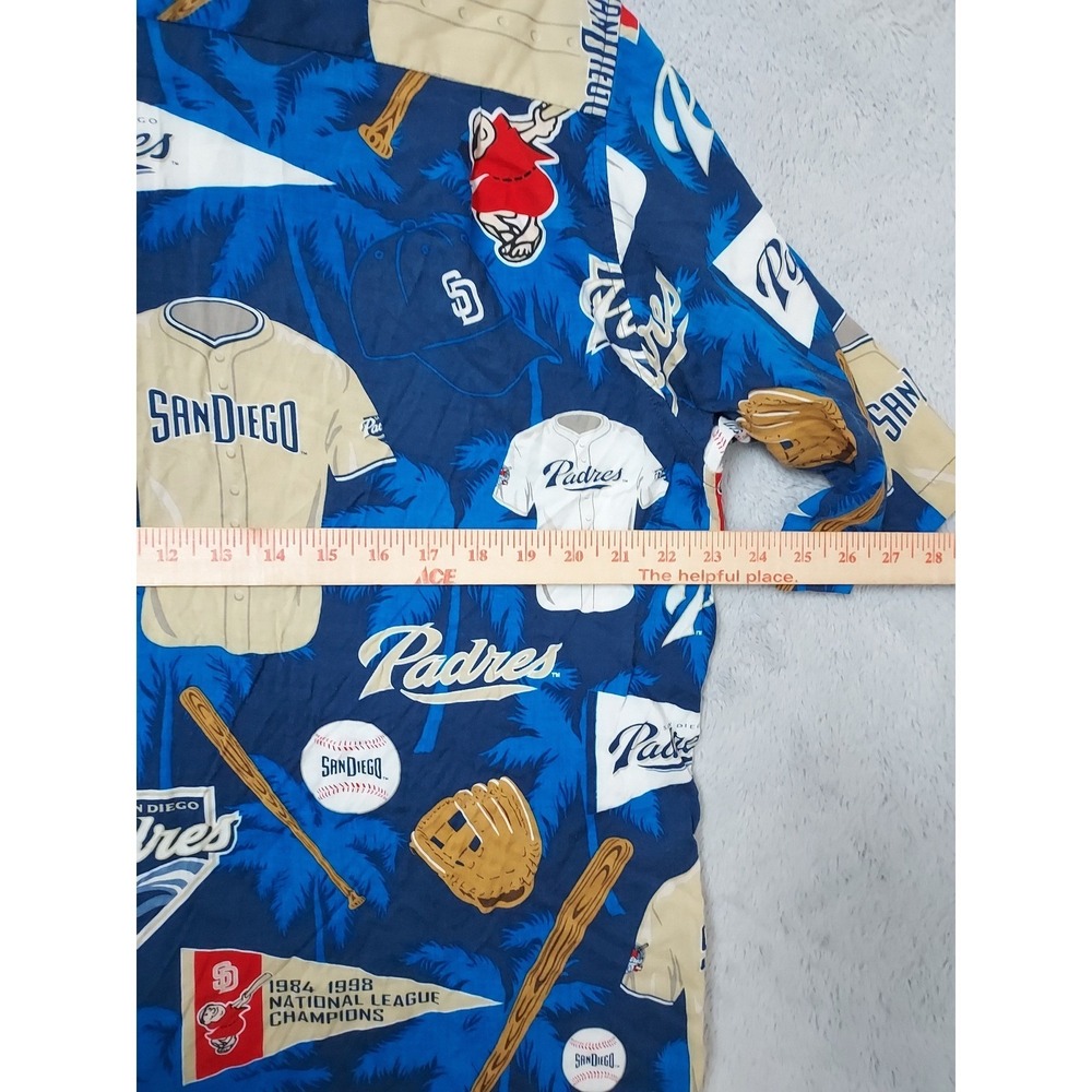 Vintage San Diego Padres Shirt Mens Large Reyn Spooner 100% Rayons Graphic MLB - Picture 7 of 10